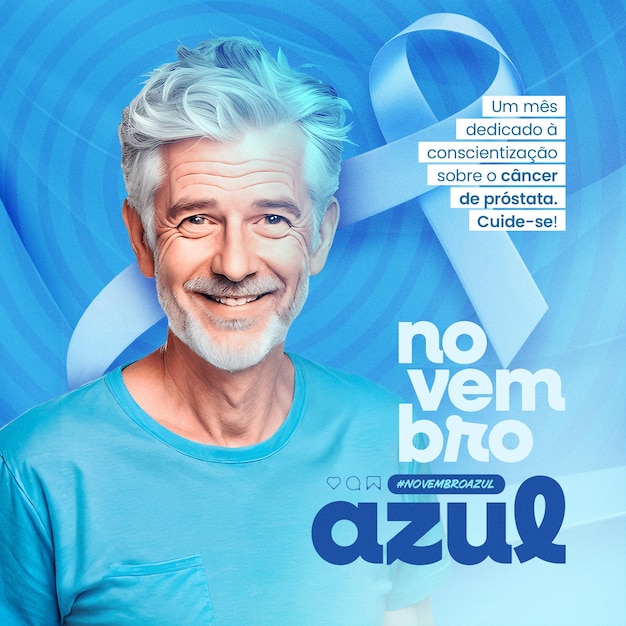 PSD novembro azul do walki z rakiem prostaty niebieski listopad walczy z rakiem
