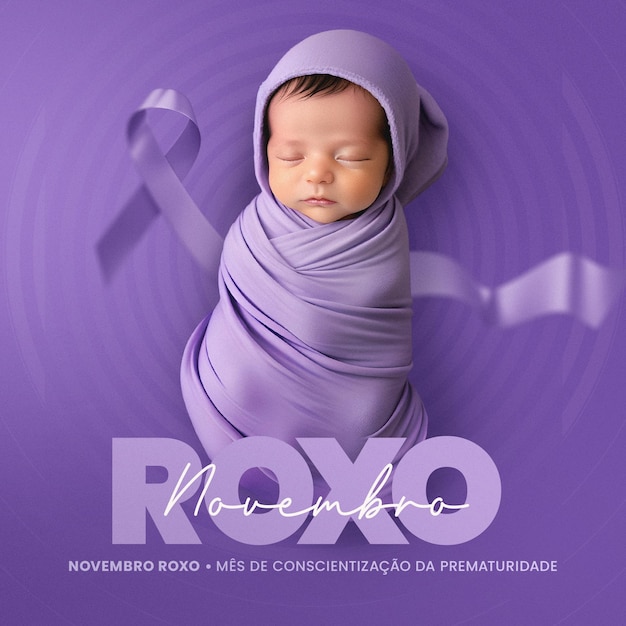 PSD novembro roxo mes de conscientizao da prematuridade