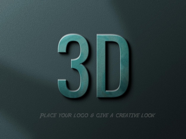 PSD nowa makieta logo 3d