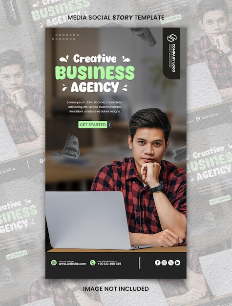 Nowoczesne Agencje Reklamowe Media Social Post Story Template