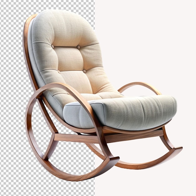 PSD nowoczesne krzesło kołysane na przezroczystym tle
