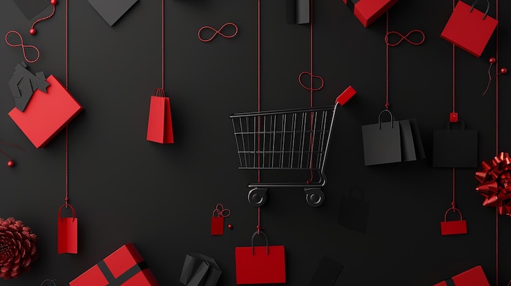 PSD nowoczesne realistyczne projekty czarnego piątku odważne banery sprzedaży geometryczne tagy szablony e-commerce