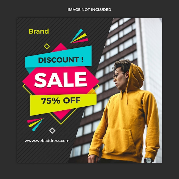 Nowoczesny baner sprzedaż i szablon Instagram kwadrat post post