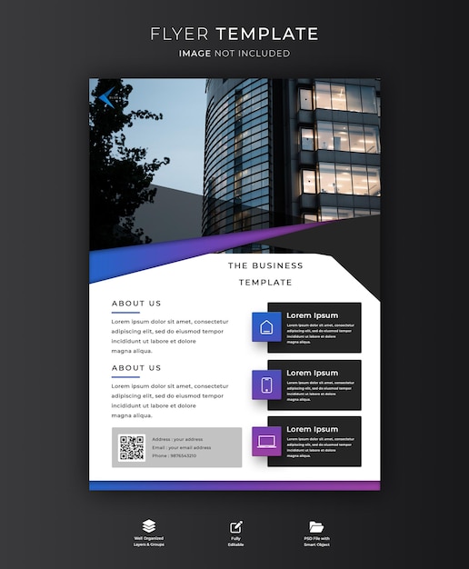 Nowoczesny Cyfrowy Szablon Ulotki Biznesowej