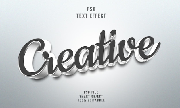 PSD nowoczesny edytowalny kreatywny efekt tekstowy 3d efekt tekstowy
