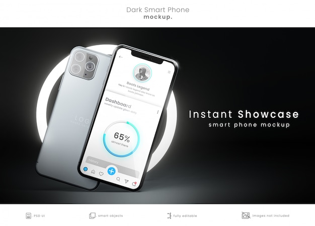Nowoczesny smartfon makieta