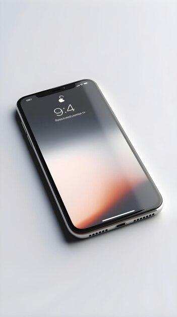 Nowoczesny Smartfon Na Białym Tle 3d Rendering Mock Up