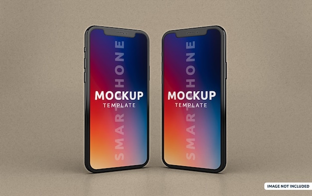 Nowoczesny szablon makiety ekranu telefonu komórkowego