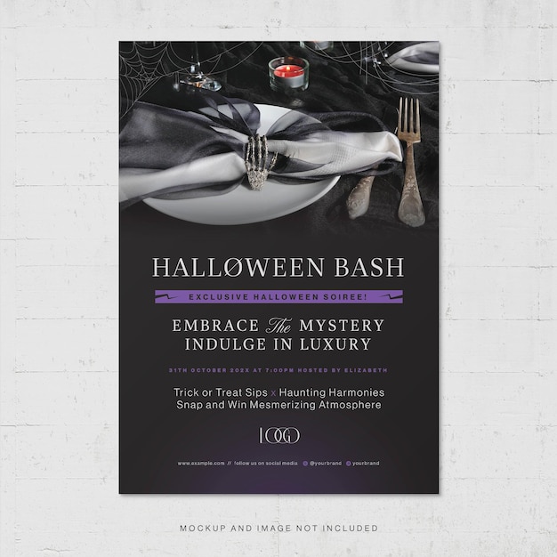 Nowoczesny Szablon Ulotki Halloween W Programie Photoshop Psd Szablon Halloween Dla Restauracji Bar Hotel