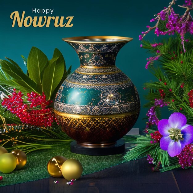 PSD nowruz day banner design template