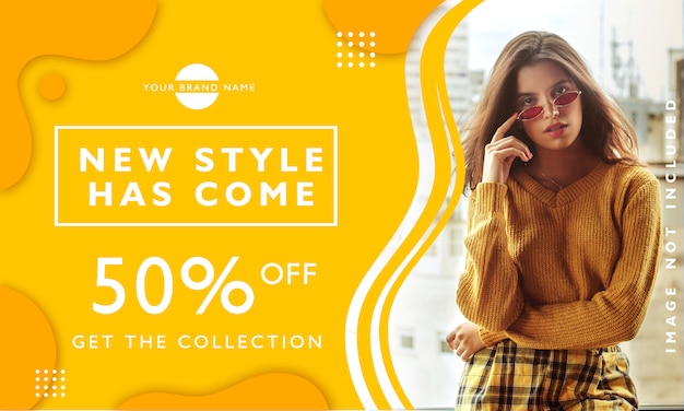 Nowy baner promocji stylu sprzedaży