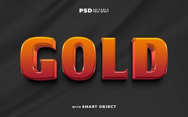 Nowy Elegancki Złoty 3d Edytowalny Efekt Tekstowy