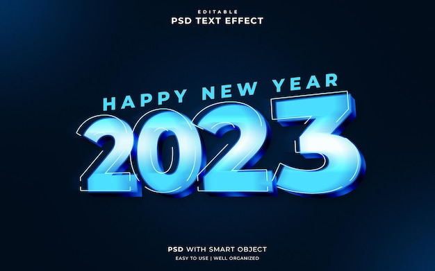 Nowy rok 2023 efekt tekstowy