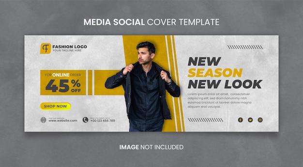 Nowy Sezon Fashion Sale Media Social Cover Template