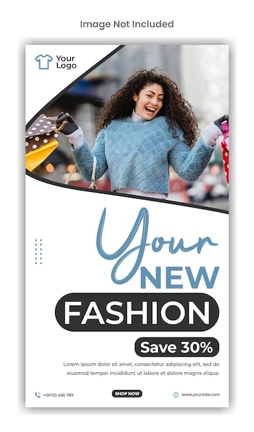 Nowy sezon mediów społecznościowych instagram story template design