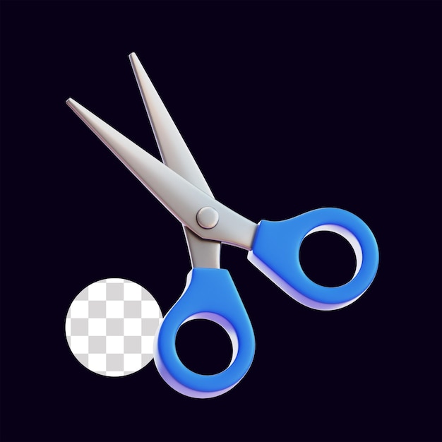 Nożyczki 3D ilustracja stacjonarna