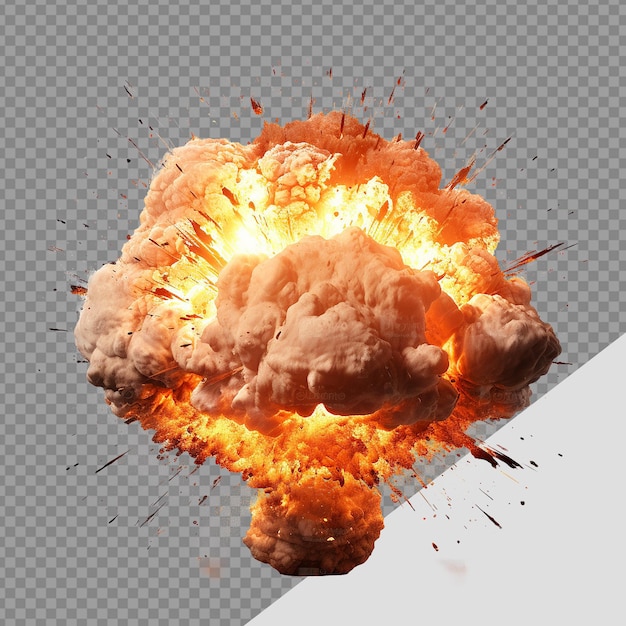 PSD nuclear bomb explosion png isolated on transparent background