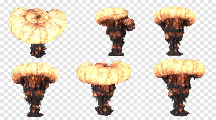 PSD nuclear explosion sequence a series of atomic blast
