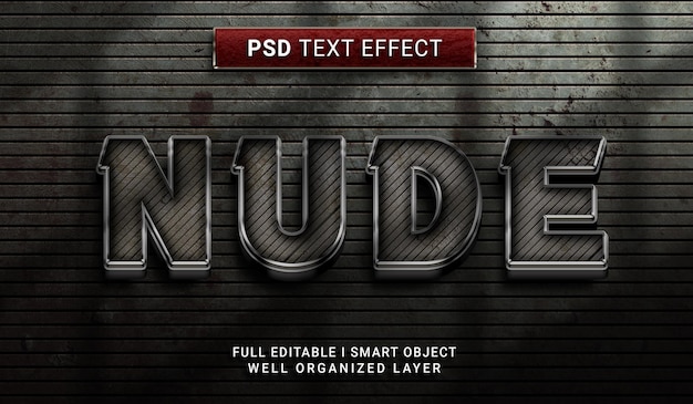 PSD nude text effect