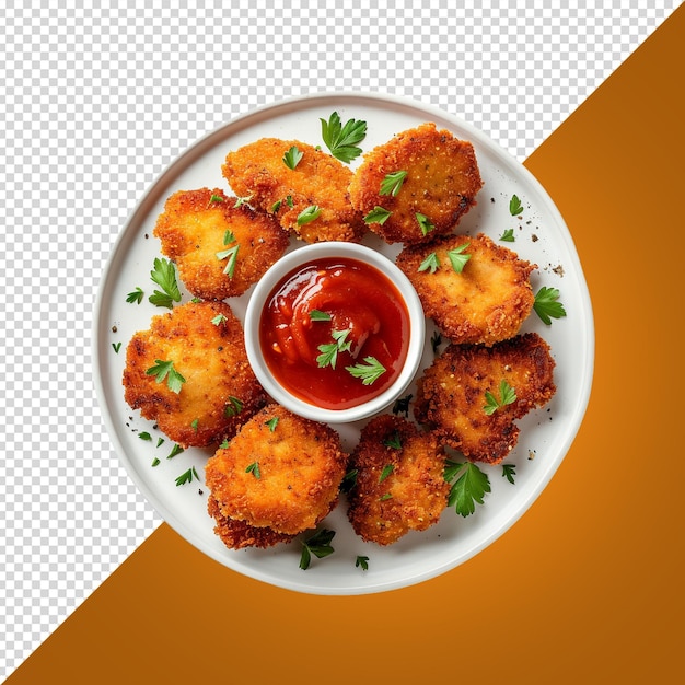 Nuggets Z Kurczaka Na Białym Tle