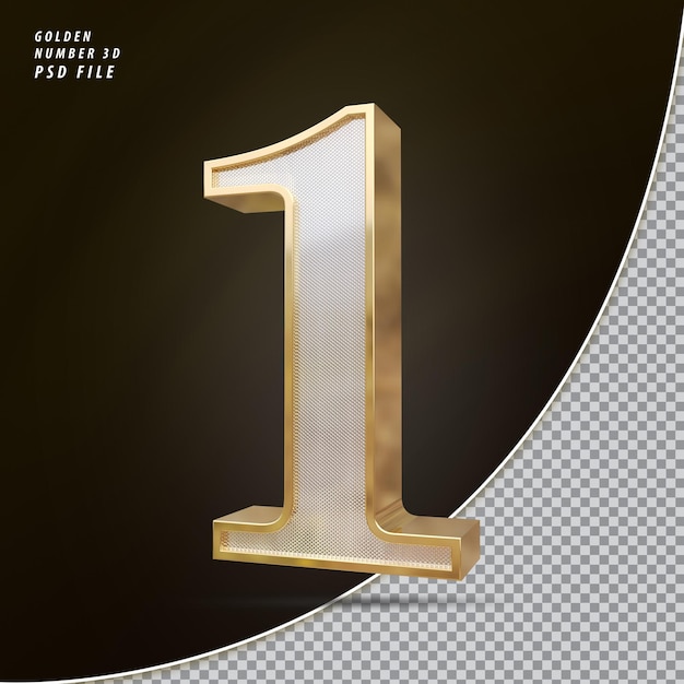 Numero 1 3d golden lusso