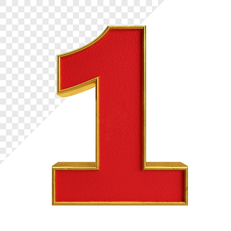 PSD number 1 transparent