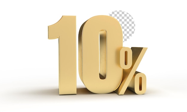 숫자 10% 3d