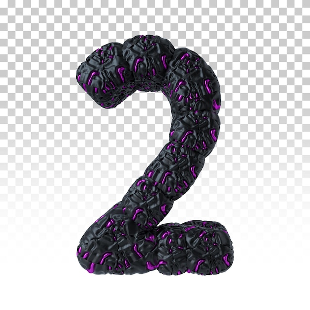 Number 2 3d render style