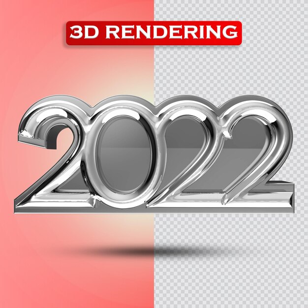 Number 2022 3d rendering