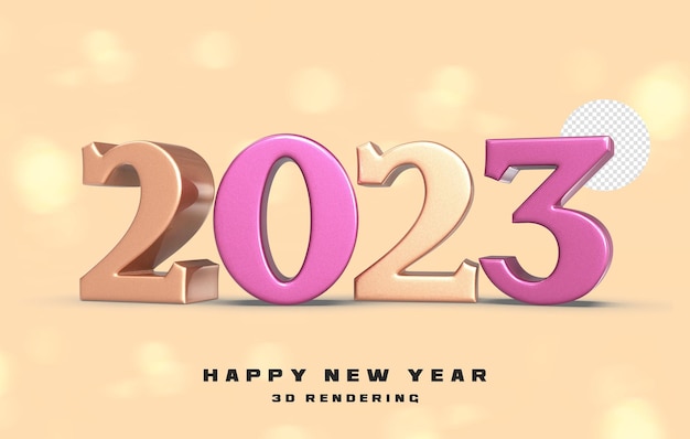 Number 2023 happy new year 2023