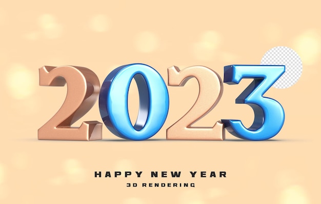 Number 2023 happy new year 2023