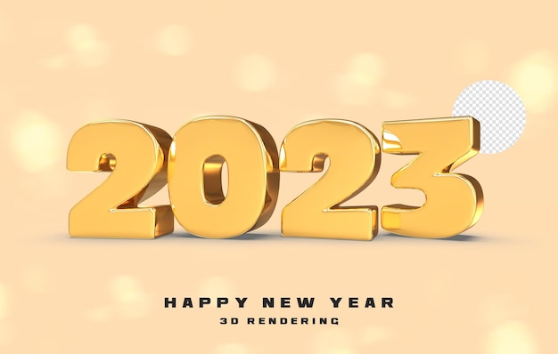 Number 2023 happy new year 2023