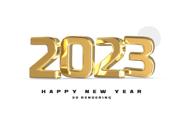 Number 2023 New Year 3D Render