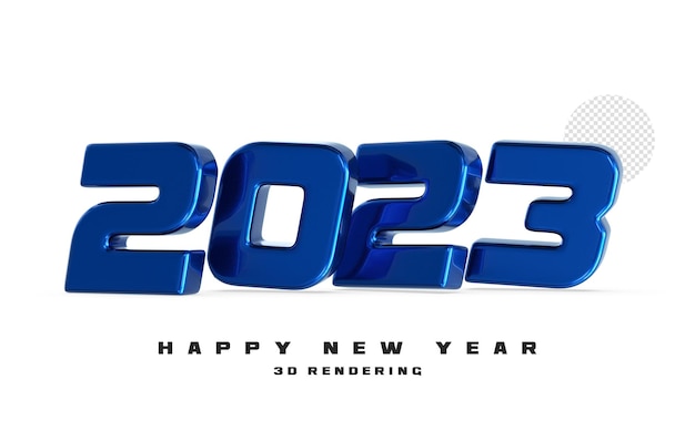 Number 2023 New Year 3D Render