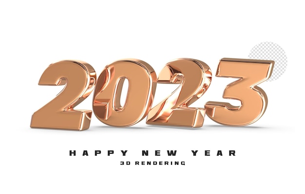 Number 2023 New Year 3D Render