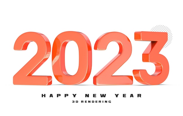 Number 2023 new year 3d render