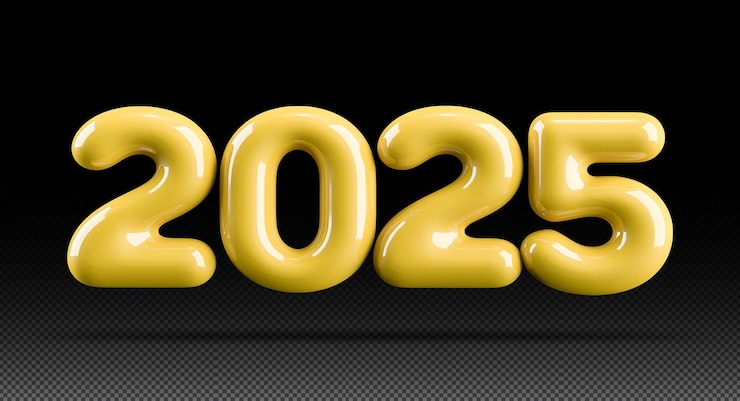 PSD 숫자 2025 새해
