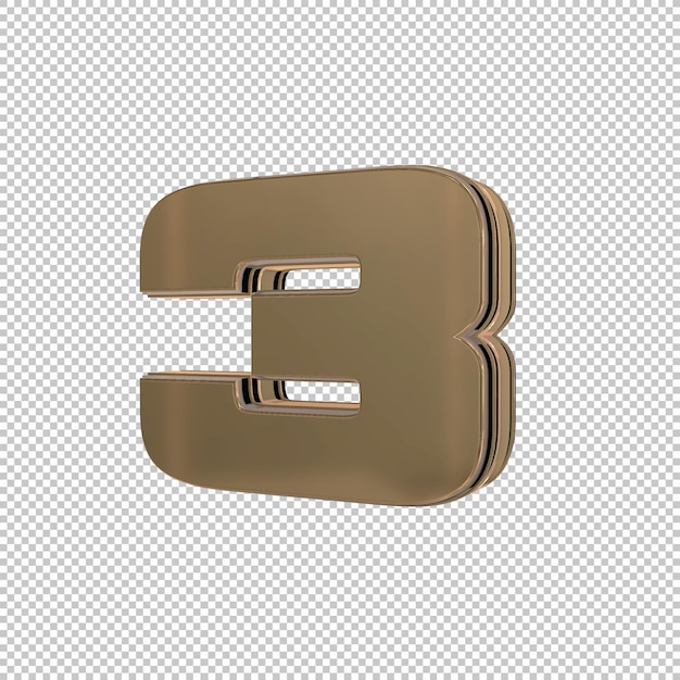 Rendering 3d numero 3