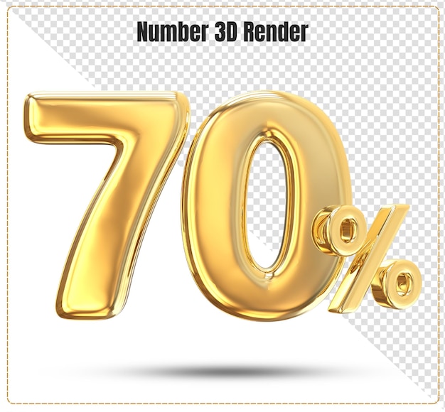 숫자 3d 70% 금