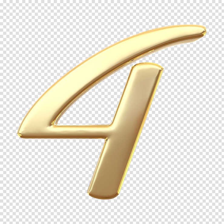 PSD 숫자 3d 골드