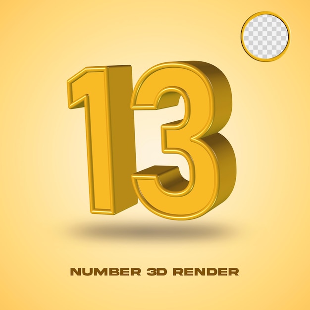 NUMBER 3D 렌더