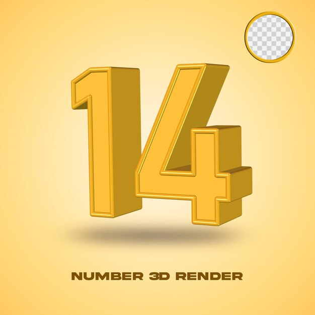 NUMBER 3D 렌더