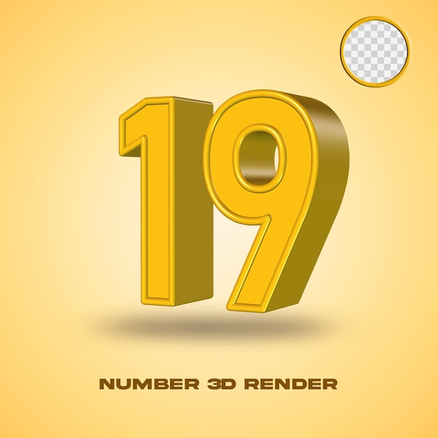 NUMBER 3D RENDER