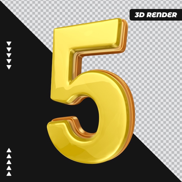 Number 3d rendering