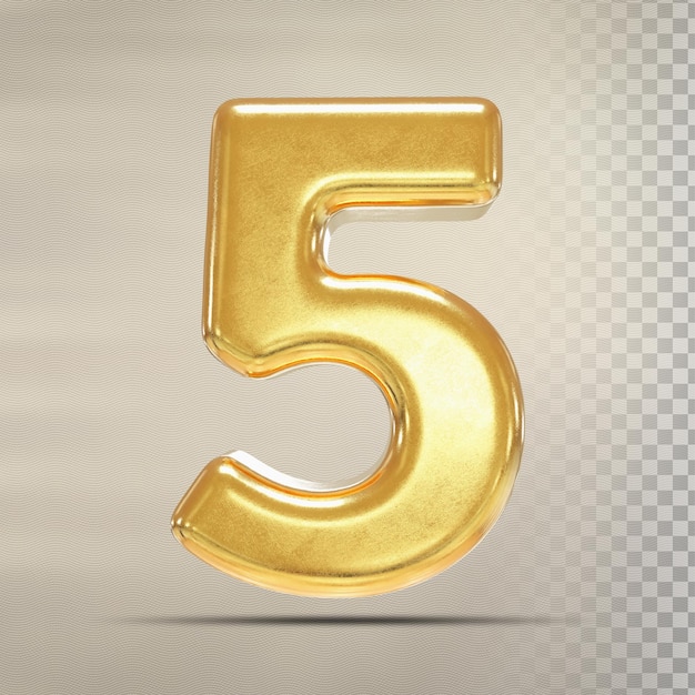5번 골드 3D