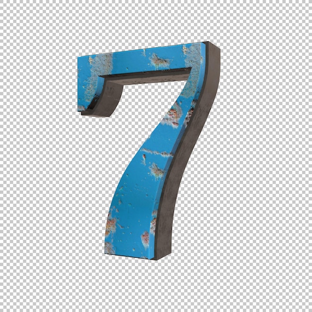 PSD rendering 3d numero 7