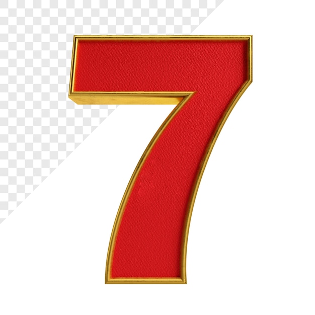 Number 7 transparent