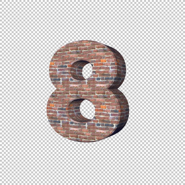 Number 8 3d render