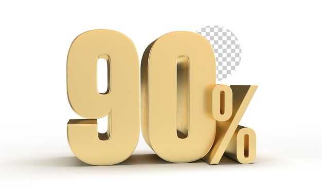 숫자 90% 3d