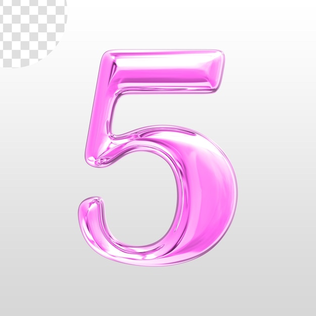 Number anniversary 3d render